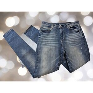 LEGEND Men's 32x32‎ Spray On Jeans Skinny Slim Leg Denim Pants Distress